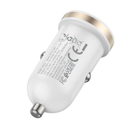 Alimentatore auto BZ22 bianco dual port PD30W+QC3.0