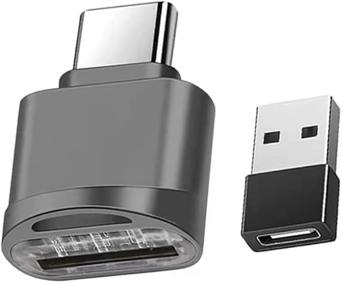 Lettore di schede Micro SD, lettore di Schede da USB C a Micro SD/SDXC/SDHC, lettore di Schede OTG di Tipo C con Adattatore Femmina da USB C a USB Maschio,Adatto per Samsung, Macbook, tablet