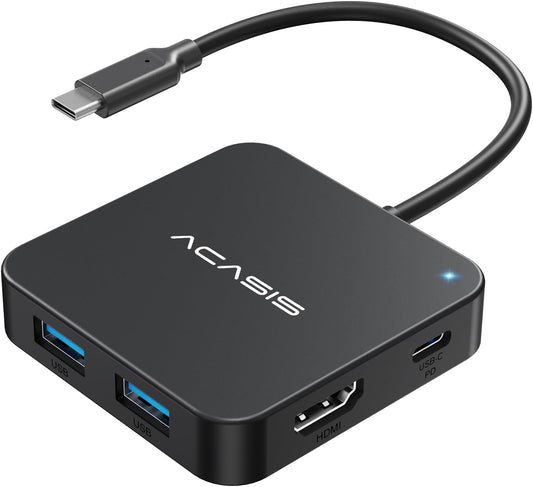 Hub USB C, Docking Station Multi-Port con HDMI 4K, Power Delivery 100 W 3 porte USB 3.0 1 porta Type-C 3.0 Adattatore USB C per MacBook, Mac Mini, laptop e dispositivo USB C
