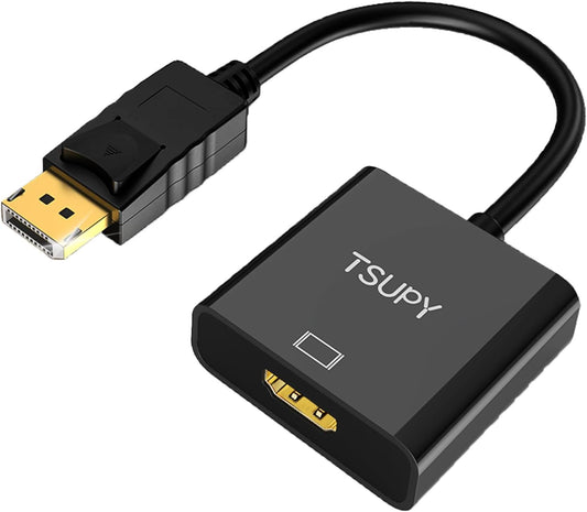 Adattatore DP a HDMI, Placcati Oro Connettori Displayport Maschio a HDMI Femmina