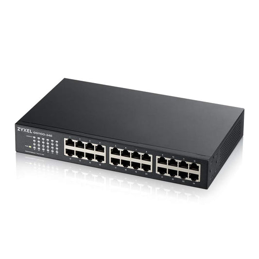 Zyxel GS1100-24E Switch di Rete Non gestito Gigabit Ethernet (10/100/1000) Nero Switch - Switch di Rete (Non gestito, Gigabit Ethernet (10/100/1000))