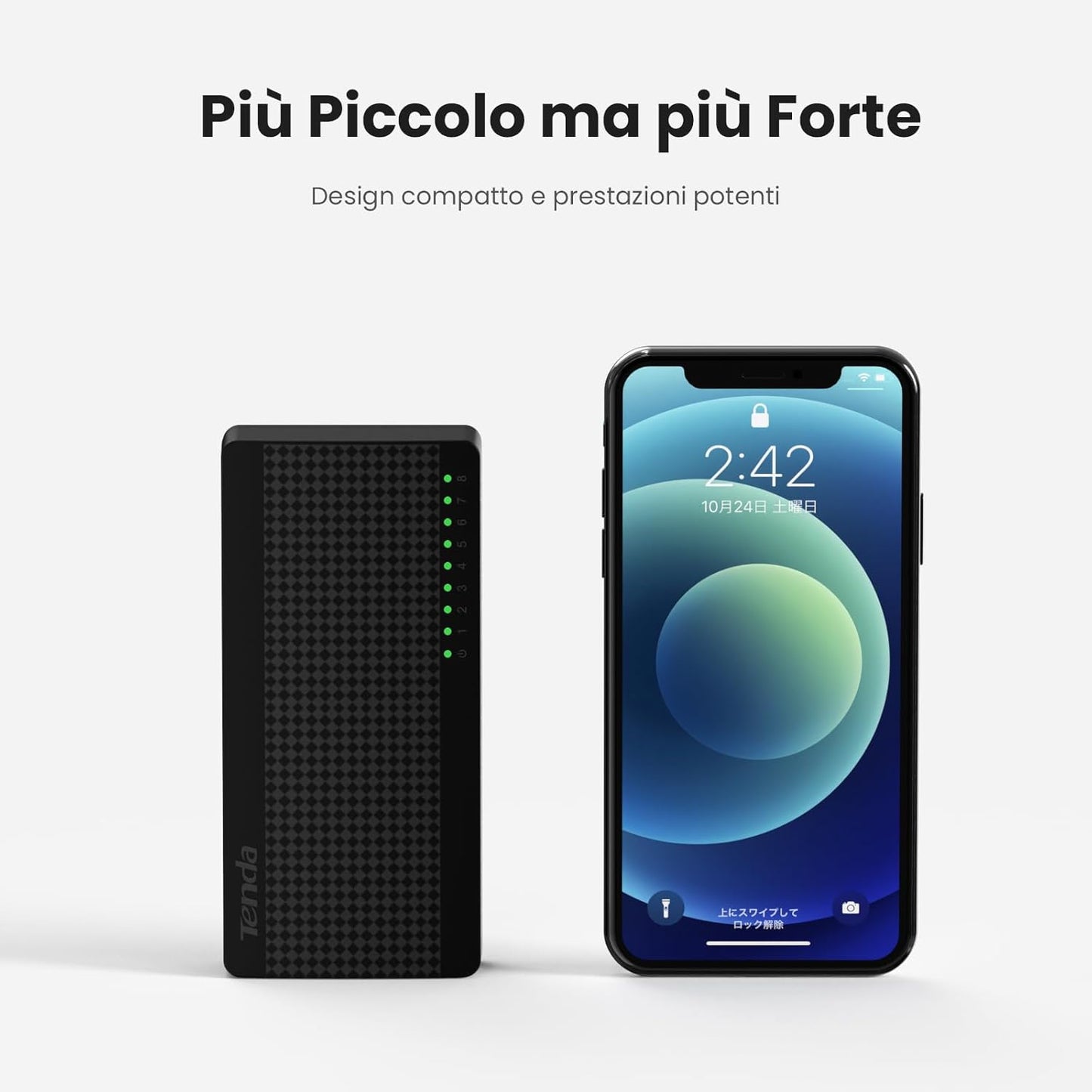 Tenda SG108 V4.0 è uno Switch Ethernet super veloce con 8 porte Gigabit e velocità fino a 10/100/1000 Mbps