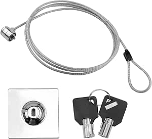 Cavo di Sicurezza Antifurto in Acciaio con Lucchetto per PC, Notebook