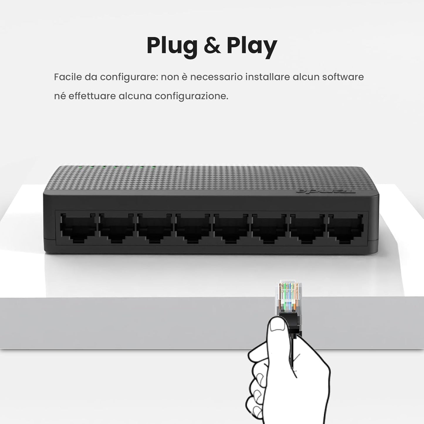 Tenda SG108 V4.0 è uno Switch Ethernet super veloce con 8 porte Gigabit e velocità fino a 10/100/1000 Mbps