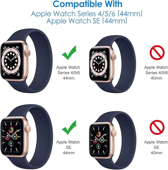 JETech Pellicola Protettiva Compatibile per Apple Watch SE (2022/2020) /Serie 6 5 4 44 mm, Alta Definizione, Pellicola TPU, Pacco da 3