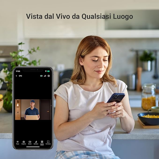 EZVIZ CP2 Spioncino Digitale a Batteria 1080P, Video Spioncino Senza Fili con Schermo a Colori da 4,3"