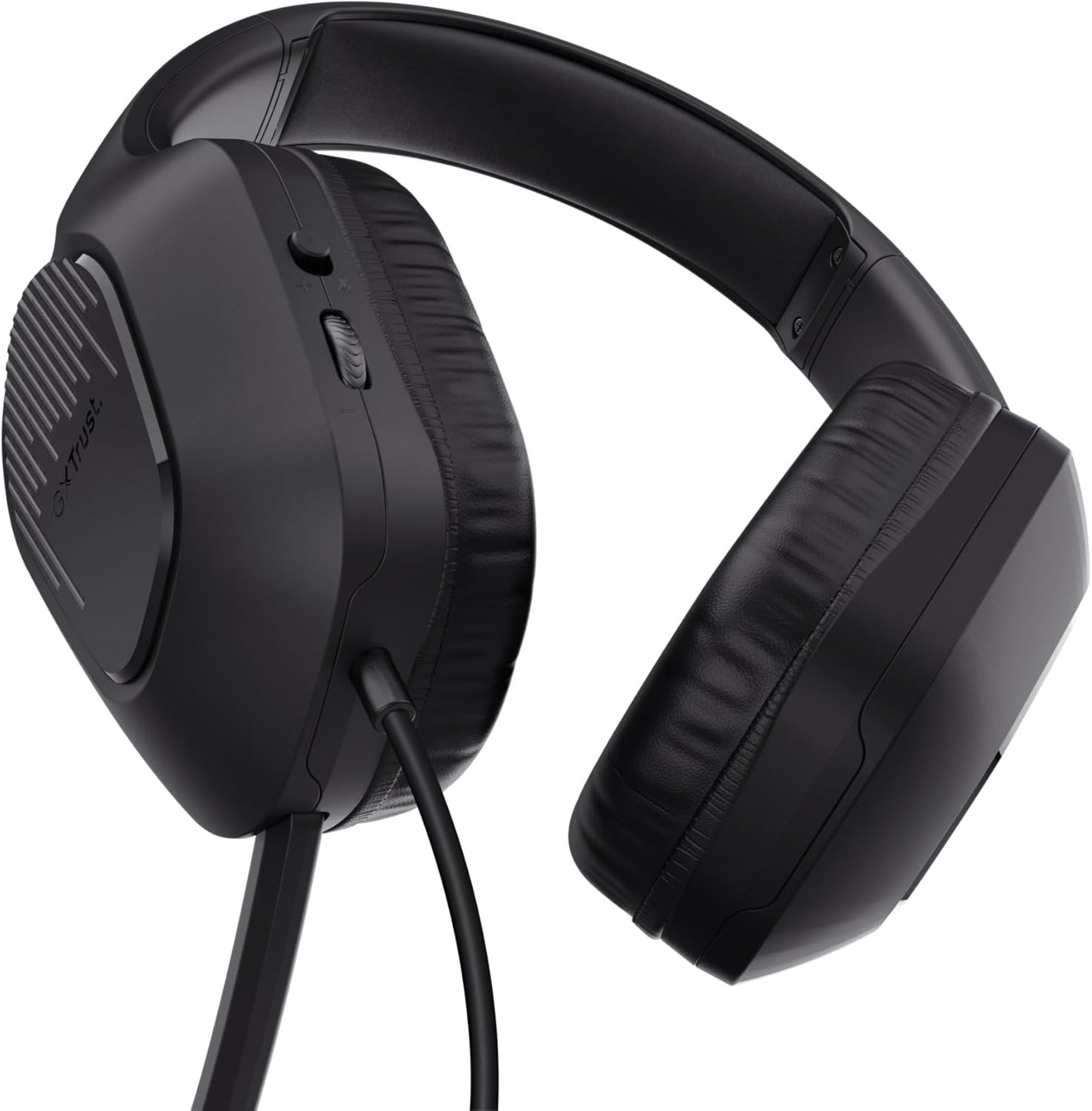 GXT 418 Rayne Cuffie Gaming Leggere per PC Xbox PS4 PS5 Switch Mobile, Driver da 50 mm, Jack Audio 3.5 mm, Cavo 2m, Cuffie con Microfono Over-Ear, Nero