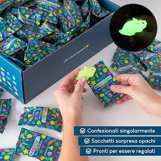 Squishy Piccoli Gadget BONNYCO | Mini Giochi Regalini Fine Festa Compleanno Bambini in due versioni