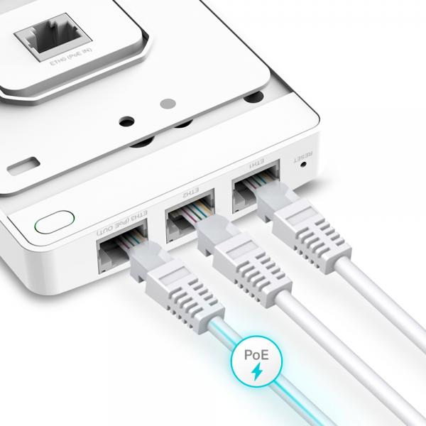 TP-LINK EAP615 - Access Point a parete, 4 porte Gigabit, WiFi 6