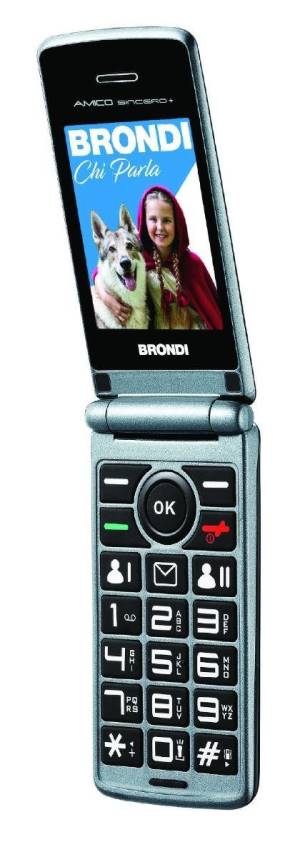 BRONDI AMICO SINCERO+ - Telefono a conchiglia per anziani - Nero