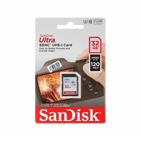 Scheda di memoria SANDISK SDHC Ultra 32GB 120MB/s