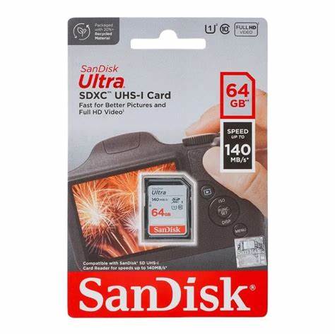 SanDisk Ultra MicroSD 64GB C10 UHS-I SDXC 140MB/s