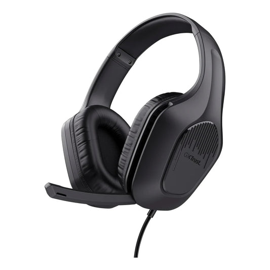 GXT 418 Rayne Cuffie Gaming Leggere per PC Xbox PS4 PS5 Switch Mobile, Driver da 50 mm, Jack Audio 3.5 mm, Cavo 2m, Cuffie con Microfono Over-Ear, Nero