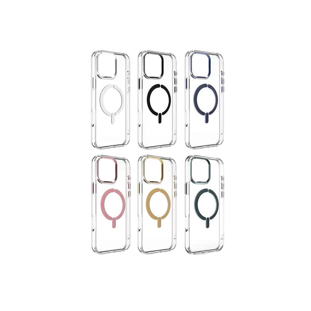 Cover Rigida Magnetica Trasparente per Iphone 16 Vari Colori (1pezzo)