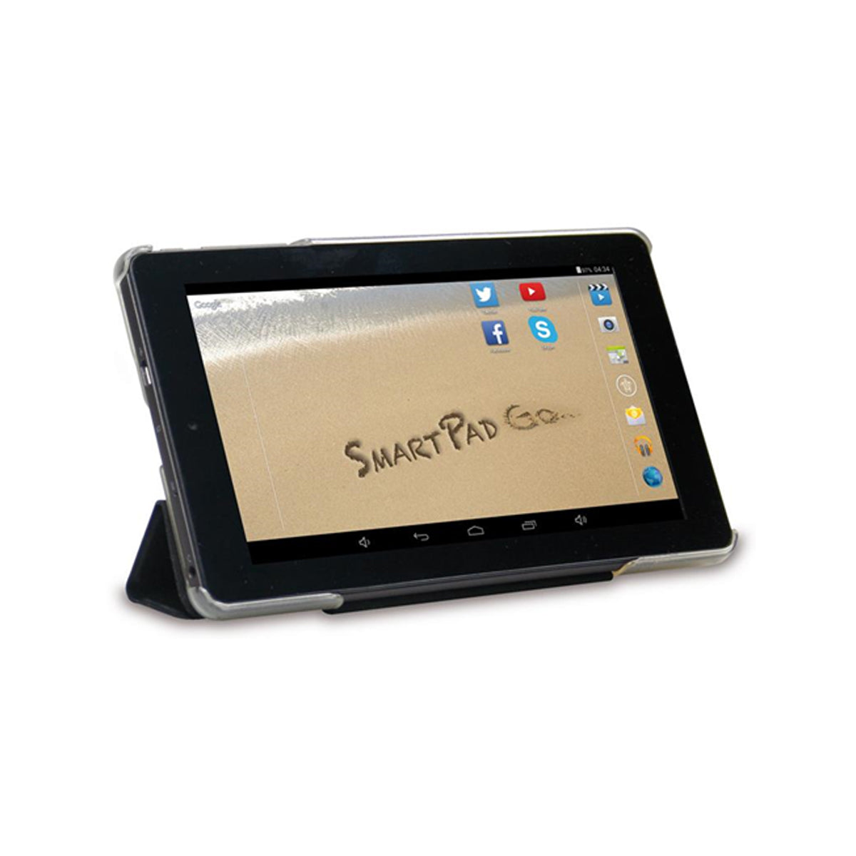 Custodia in Ecopelle e PVC Flip Cover Nera per tablet Mediacom SmartPad 7.0 Go M-MP726GOB/G/O
