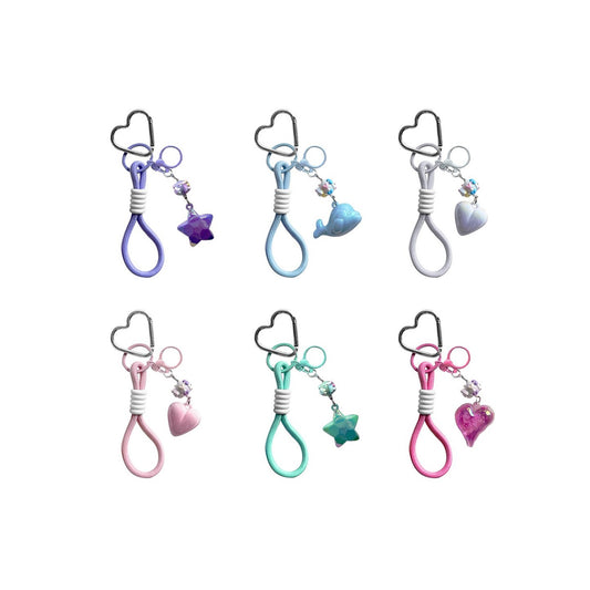 Ciondolo Multiuso Con Charms e Gancio a Cuore Vari Colori (1pezzo)