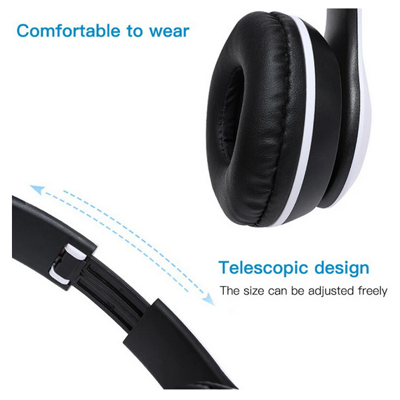 Cuffie Wireless P47 Black - Bluetooth