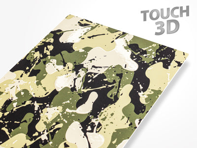 Pellicole BACKSKIN per plotter Easyfit Touch 3D Splash Militare Ve