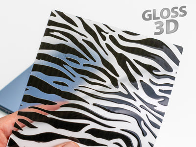 Pellicole BACKSKIN per plotter Easyfit Gloss 3D Zebra Nero-Trasp