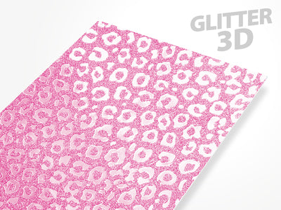 Pellicole BACKSKIN per plotter Easyfit Glitter 3D Maculato Rosa