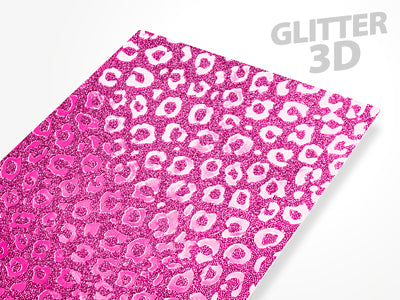 Pellicole BACKSKIN per plotter Easyfit Glitter 3D Maculato Fucsia