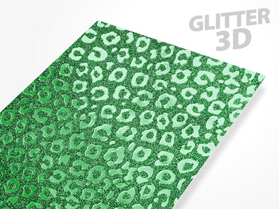 Pellicole BACKSKIN per plotter Easyfit Glitter 3D Maculato Verde
