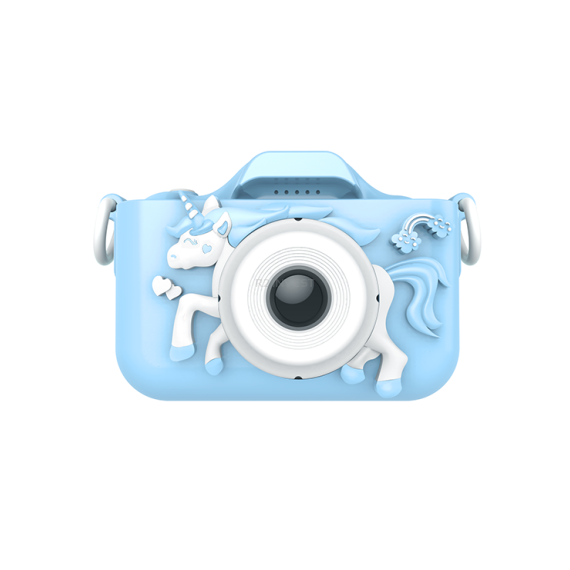 Fotocamera digitale unicorno X5 blu per bambini