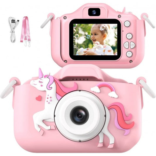 Fotocamera digitale unicorno X5 pink per bambini