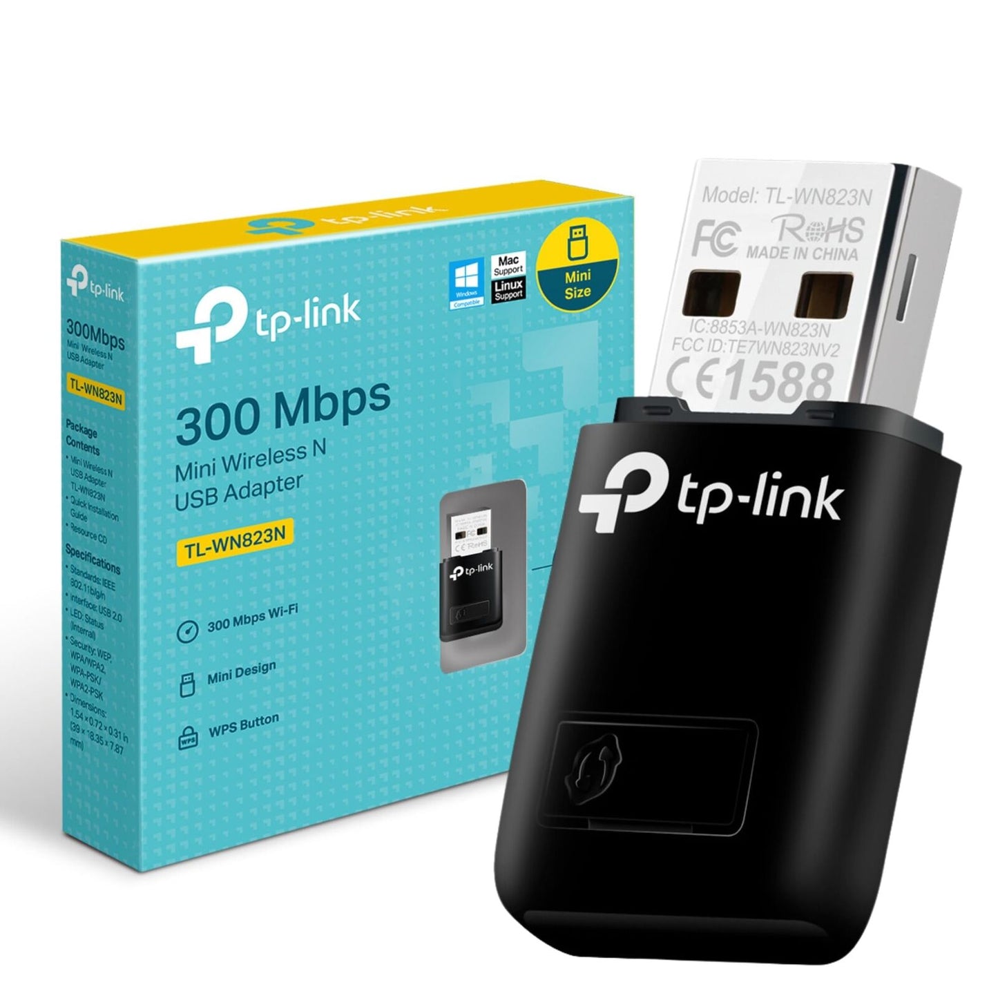 TP-Link TL-WN823N scheda di rete e adattatore WLAN 300 Mbit/s