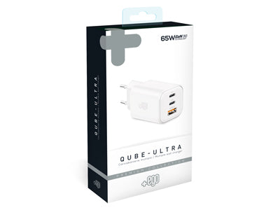 Caricatore da rete GaN multiporta uscite Usb C PD 65W - Usb C -