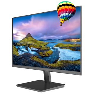 ATLANTIS Monitor 24 pollici, schermo 24" IPS 75Hz, Full HD 1920x1080, VGA HDMI