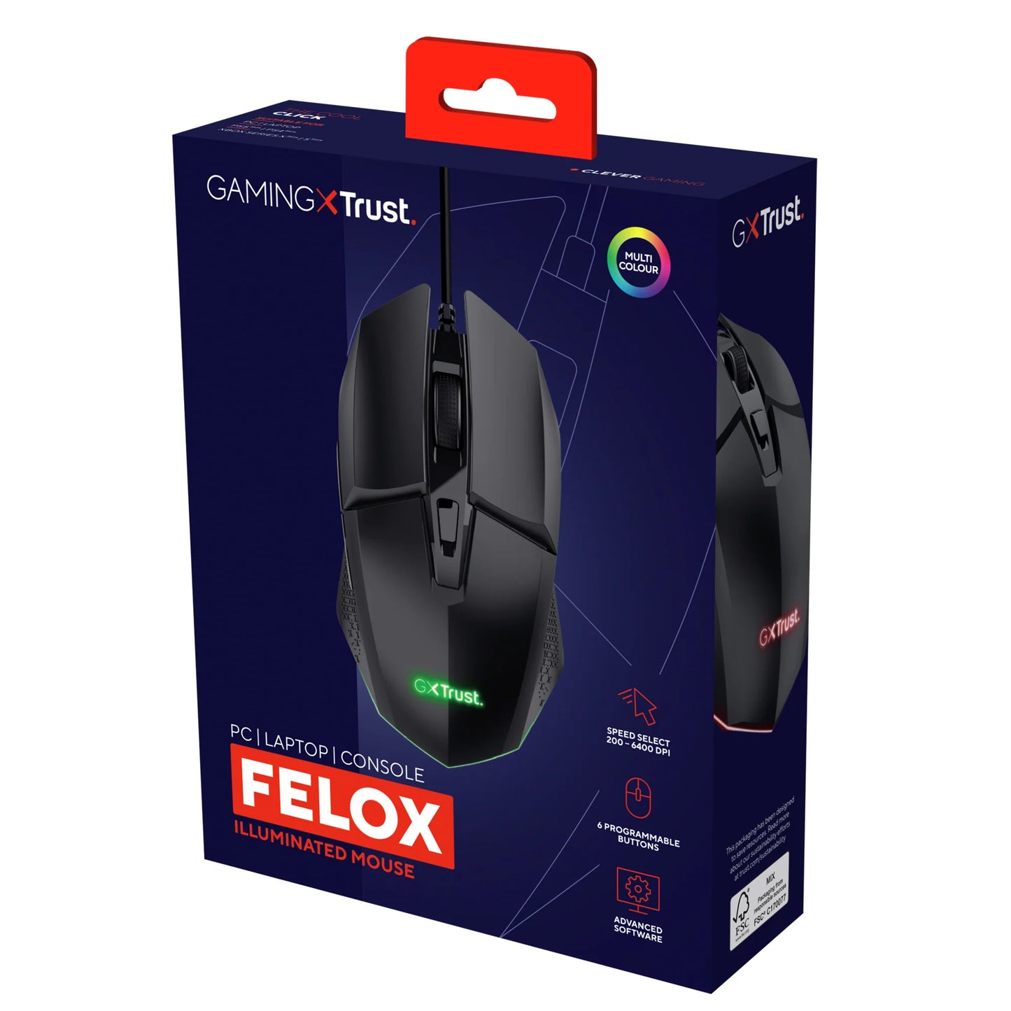 GXT 109 Felox Illuminated Gaming Mouse - Black