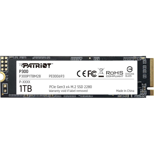Patriot M.2 P300 1TB PCIe 3.0 P300P1TBM28 NVME