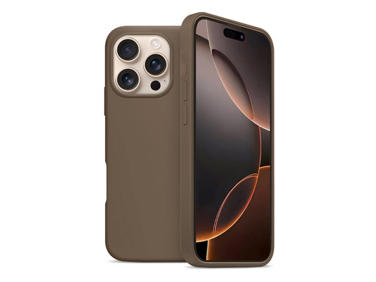 Cover gommata  IPhone 16 Pro Max Magnetica Liquid Case Sabbia
