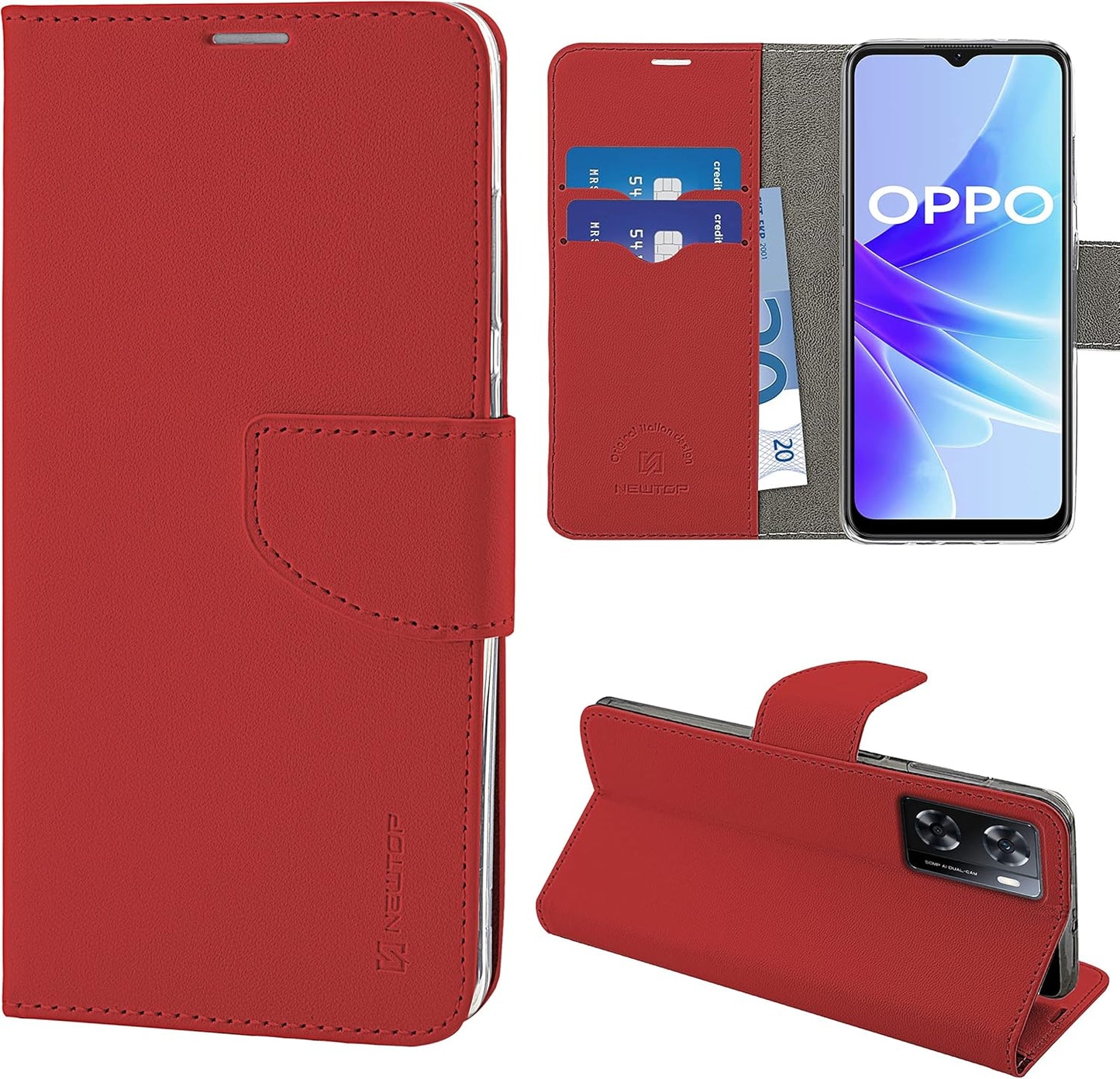 Cover Compatibile a Portafoglio con OPPO A57 4G 5G - A77 5G 2022 - A57S