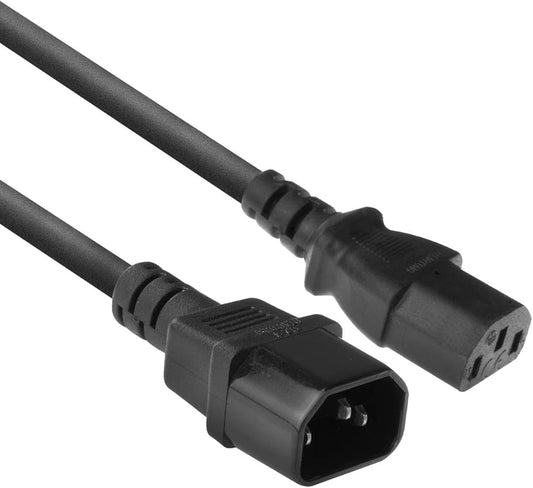 Cavo IEC ACT da 1,8 m, prolunga del cavo IEC da C13 a C14, da maschio a femmina IEC a 3 pin - AK5030 Nero