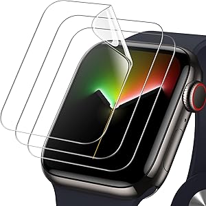 JETech Pellicola Protettiva per Apple Watch Series 9/8/7 41 mm, Protezione TPU Flessibile, Anti-Graffio HD Chiaro, 3 Pezzi