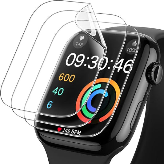 JETech Pellicola Protettiva per Apple Watch Series 3/2/1 42 mm, Protezione TPU Flessibile, Anti-Graffio HD Chiaro, 3 Pezzi