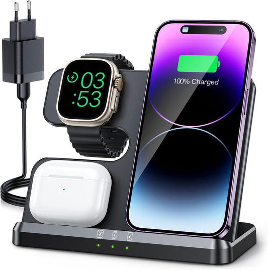 Caricatore Wireless 3 in 1 Compatibile