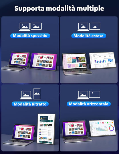 Schermo portatile wireless 8000mAh alimentato a batteria