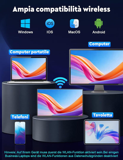 Schermo portatile wireless 8000mAh alimentato a batteria