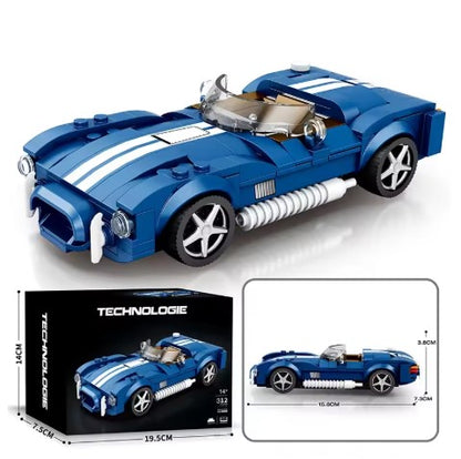 Set di blocchi da costruzione AUTO SPORTIVA blu da 312 pezzi
