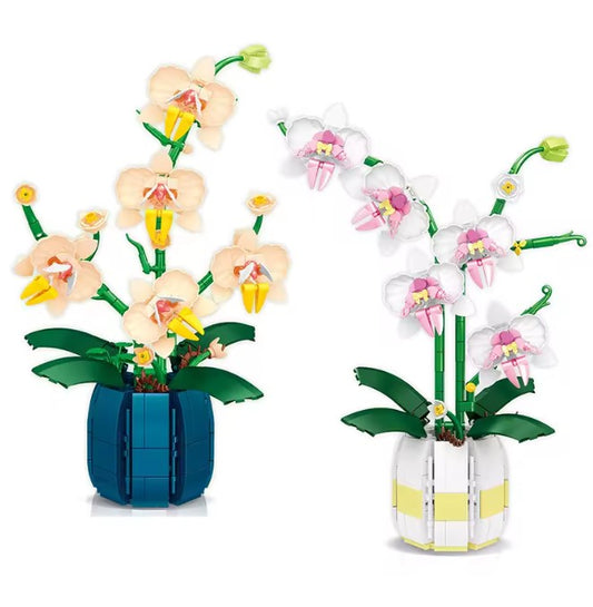 Fiori artificiali in plastica Blocchi di costruzione ORCHIDEA