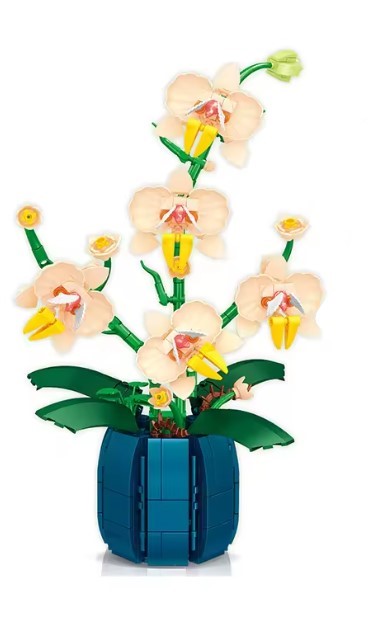 Fiori artificiali in plastica Blocchi di costruzione ORCHIDEA