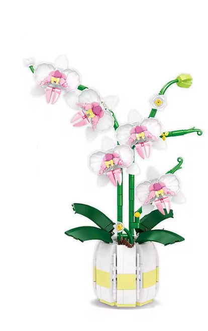 Fiori artificiali in plastica Blocchi di costruzione ORCHIDEA