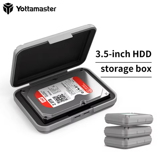 Yottamaster Custodia protettiva per disco rigido da 3,5 pollici, antistatica, antiurto, antipolvere,