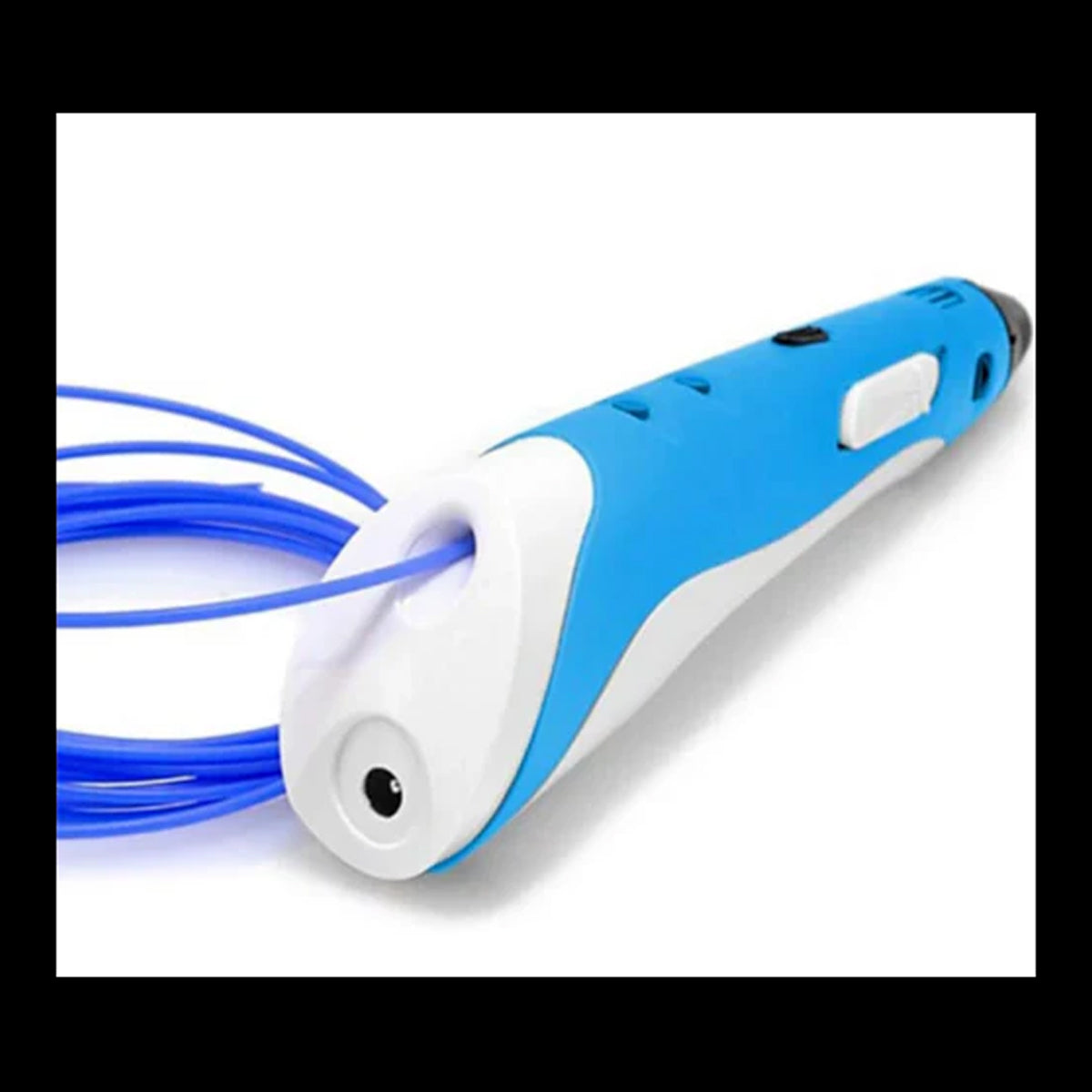 Penna 3D per disegni tridimensionali - Penna per stampa stereoscopica 3D blu + filamento PE12 con alimentatore - 3D PEN