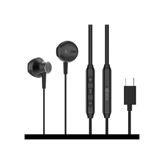 SGS In-Ear Auricolare Stereo Type-C Black