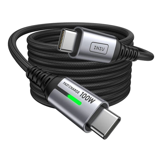 INIU Cavo USB C USB C 100W, 2m Cavo USB Type-C PD 5A Ricarica Rapida QC 4.0 Nylon Cavo Tipo C