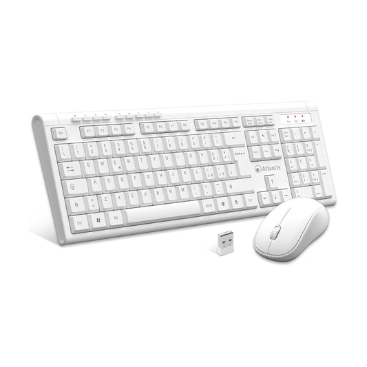 Kit Tastiera e Mouse Wireless senza fili Atlantis Basic 300w